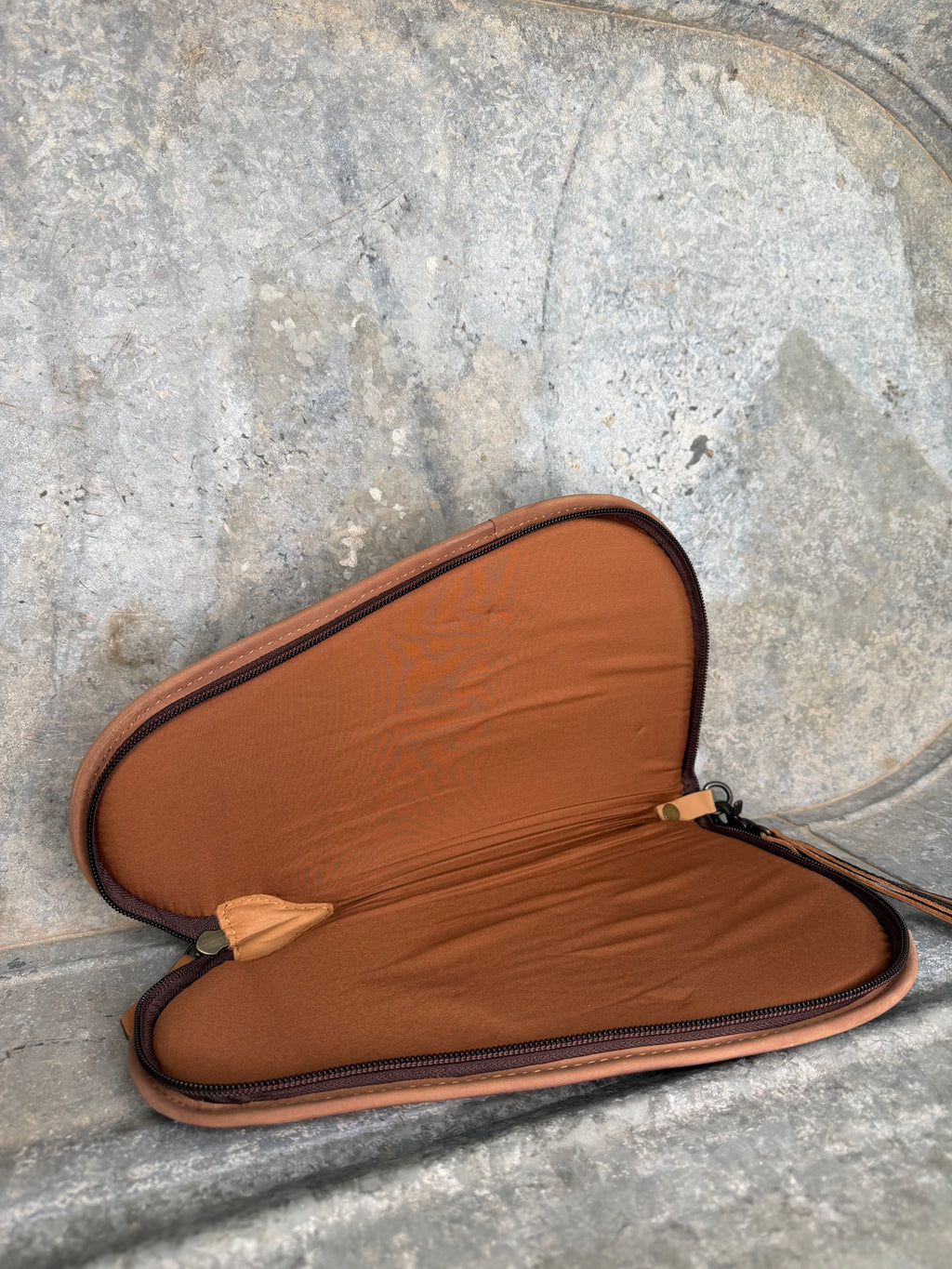 Western Tooled Leather Pistol Case