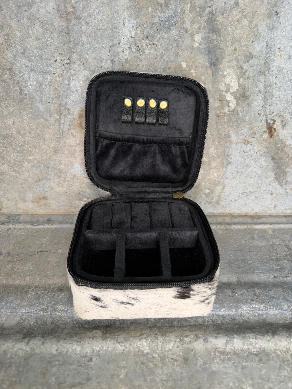 Cowhide Jewelry Travel Case (Hard Shell)