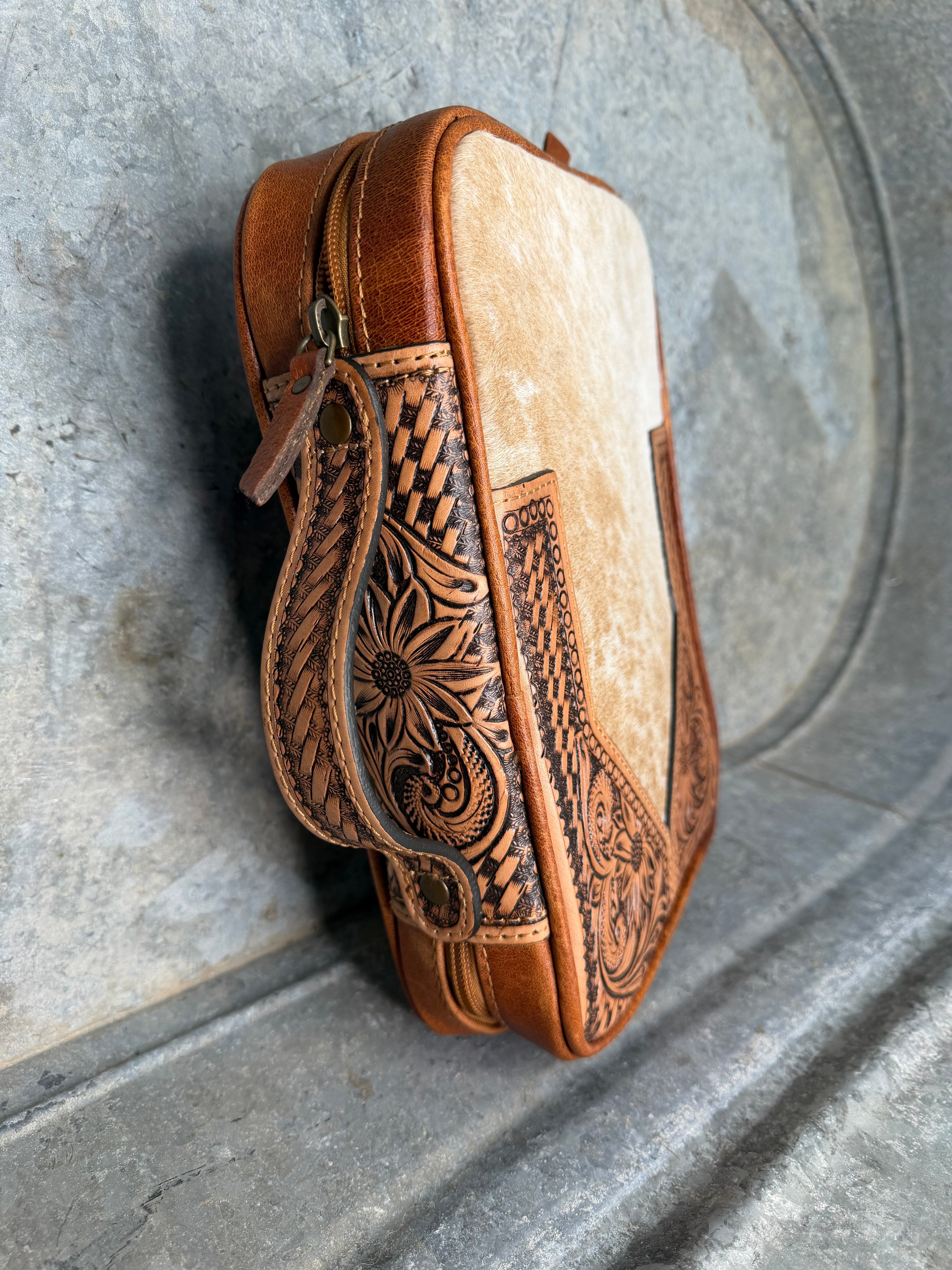 Cowhide & Tooled Bible Cover