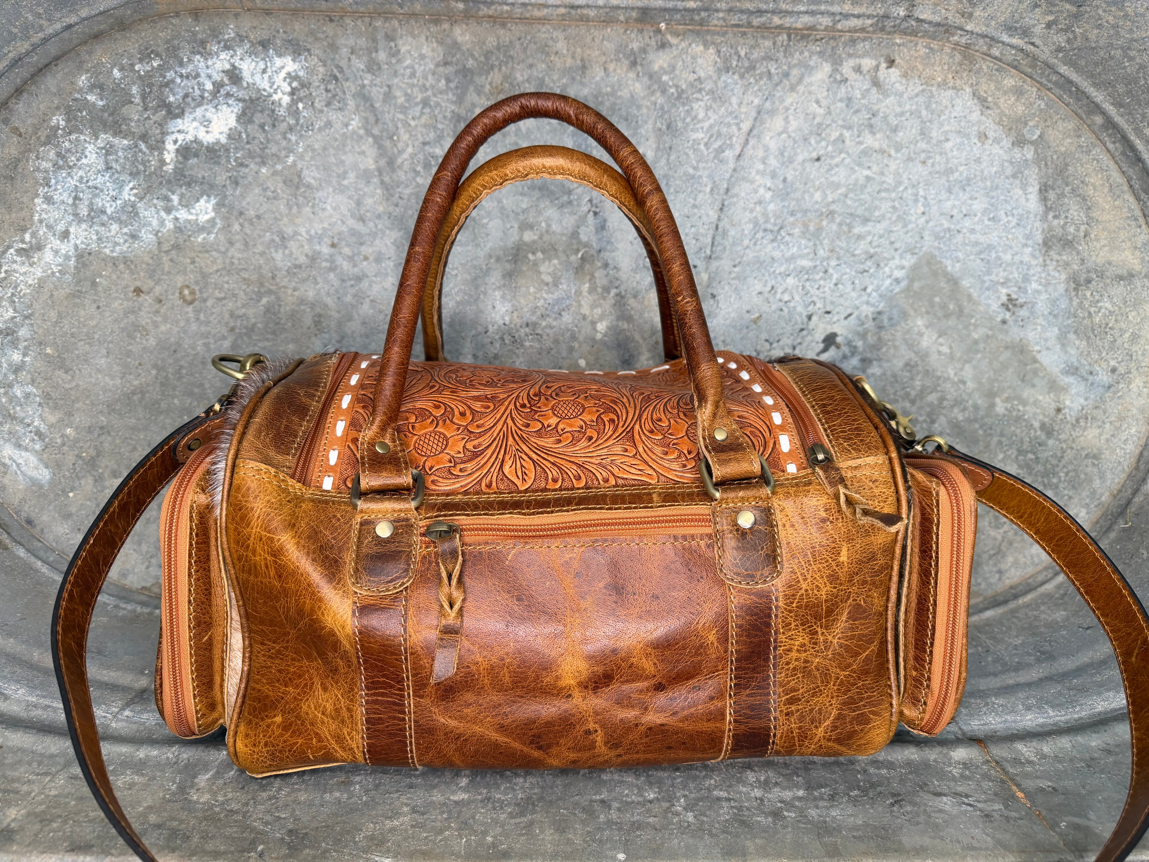 Cowhide Duffle Bag