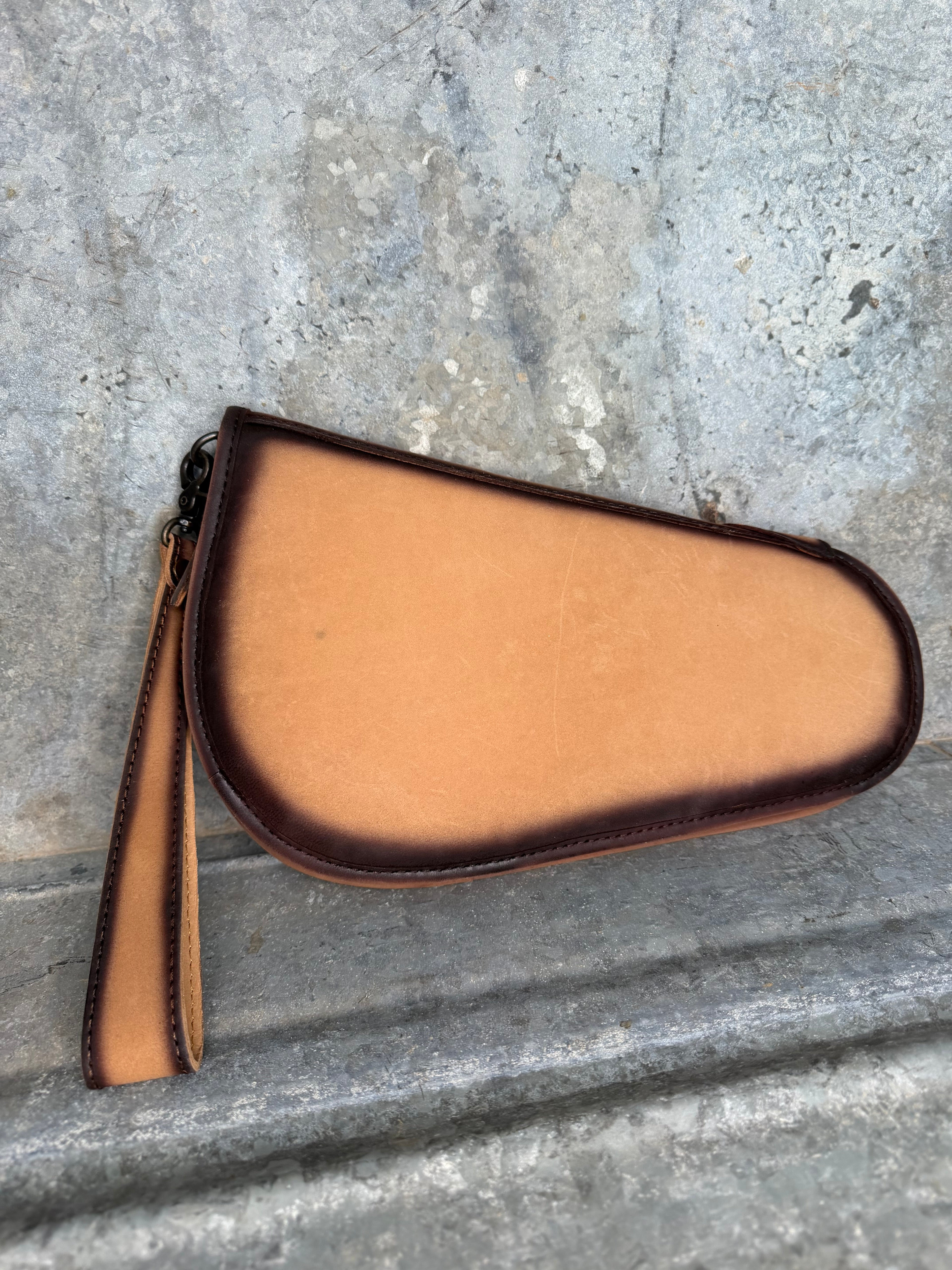 Western Tooled Leather Pistol Case