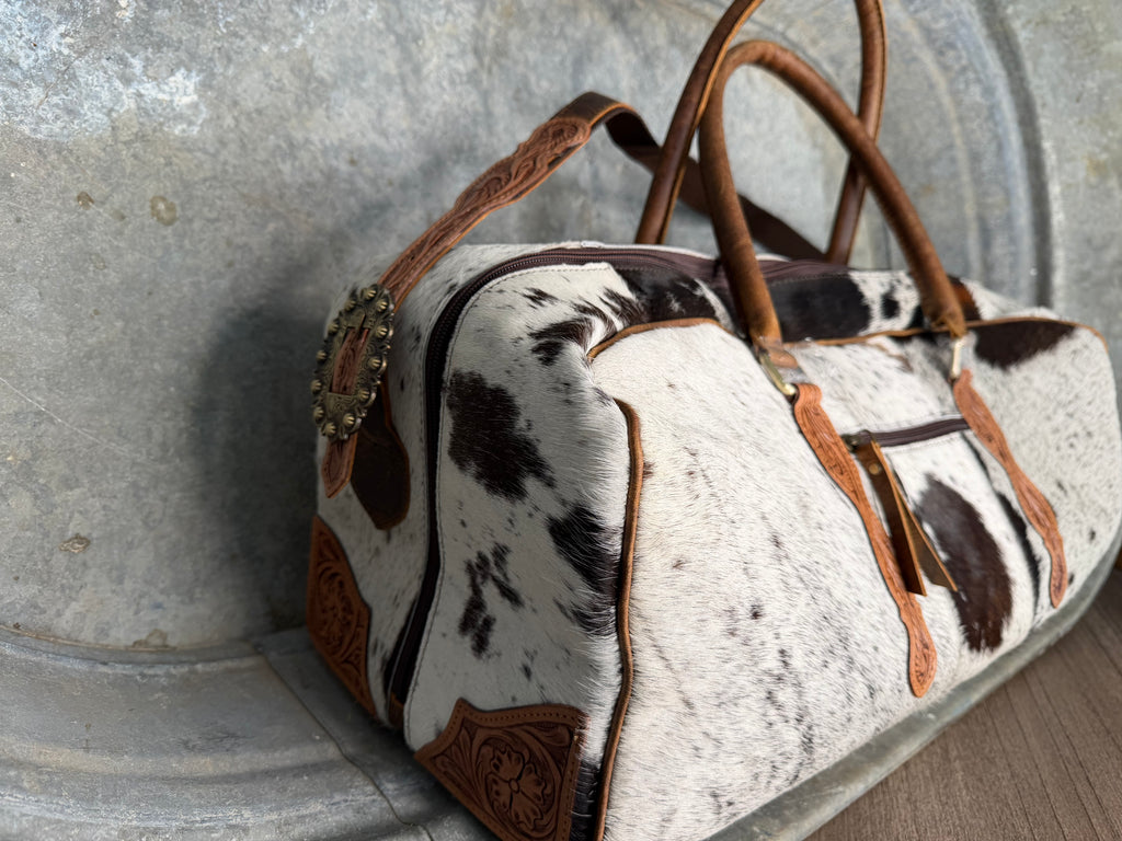 Cowhide Weekender Bag
