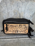 Tooled Leather Hanging Travel Organizer