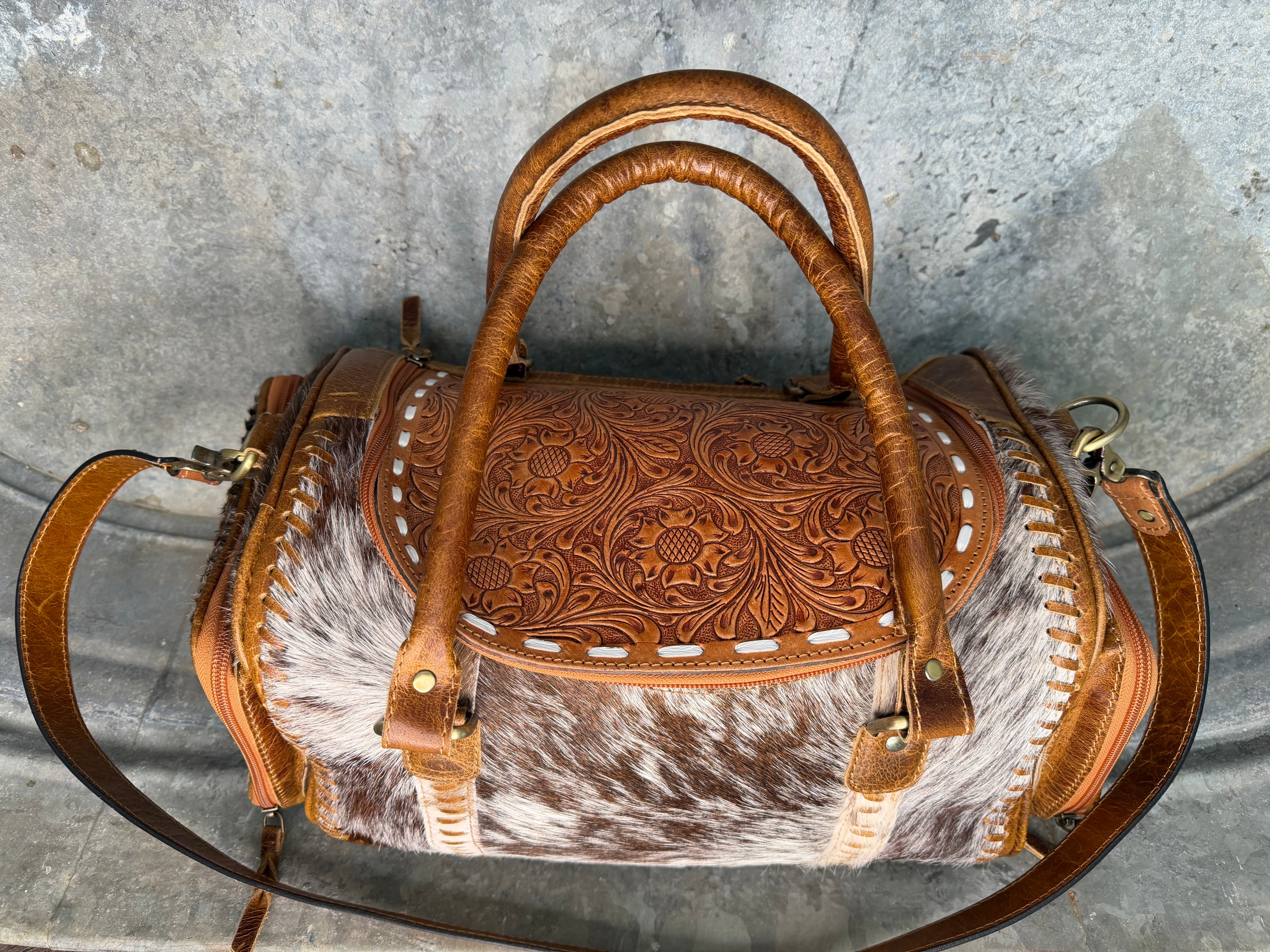 Cowhide Duffle Bag