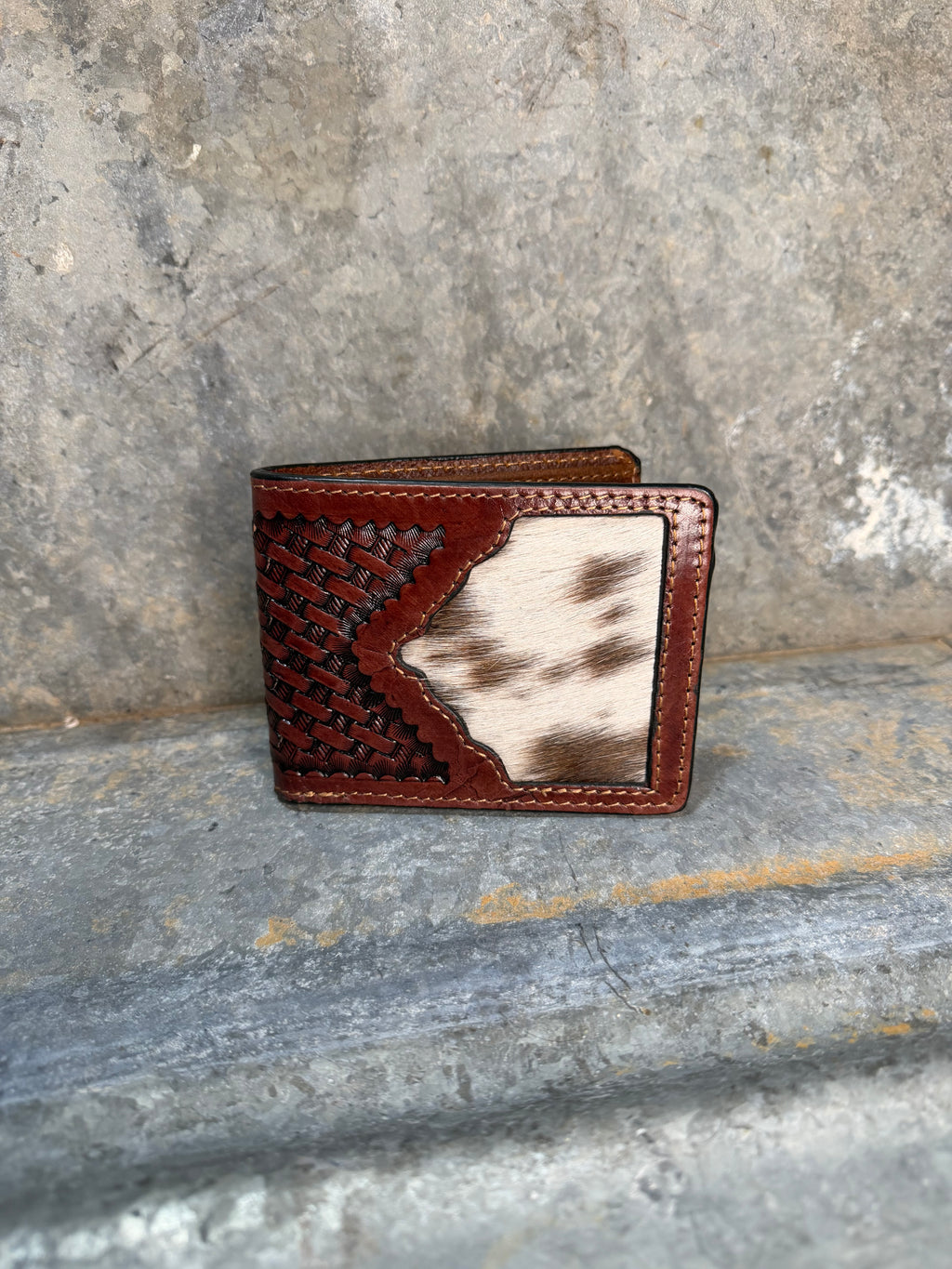 Cowhide & Tooled BiFold Wallet