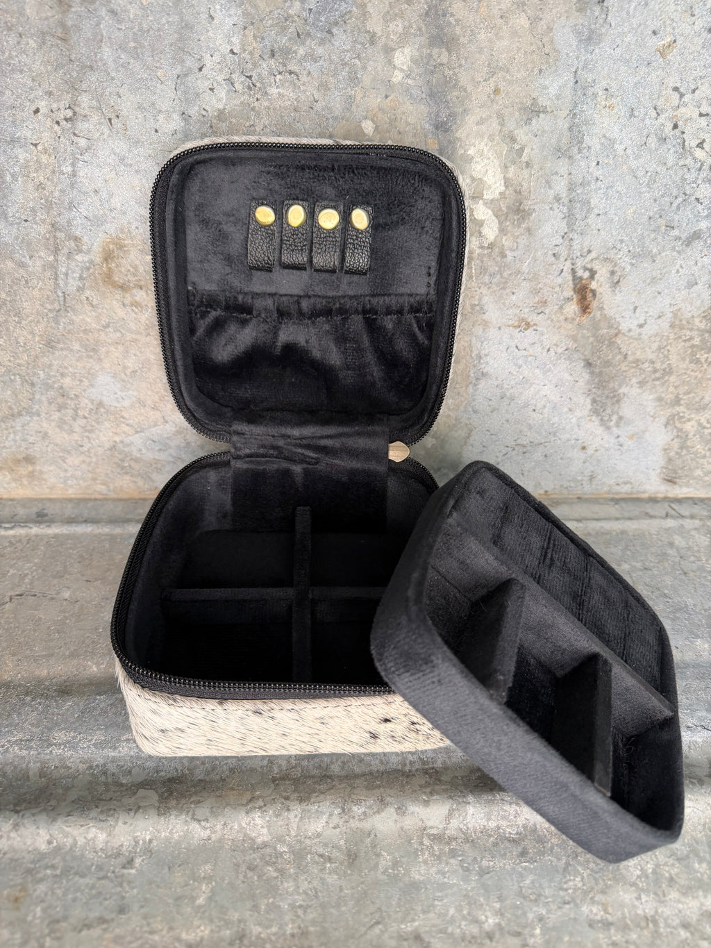Cowhide Jewelry Travel Case (Hard Shell)