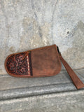 Western Tooled Leather Pistol Case