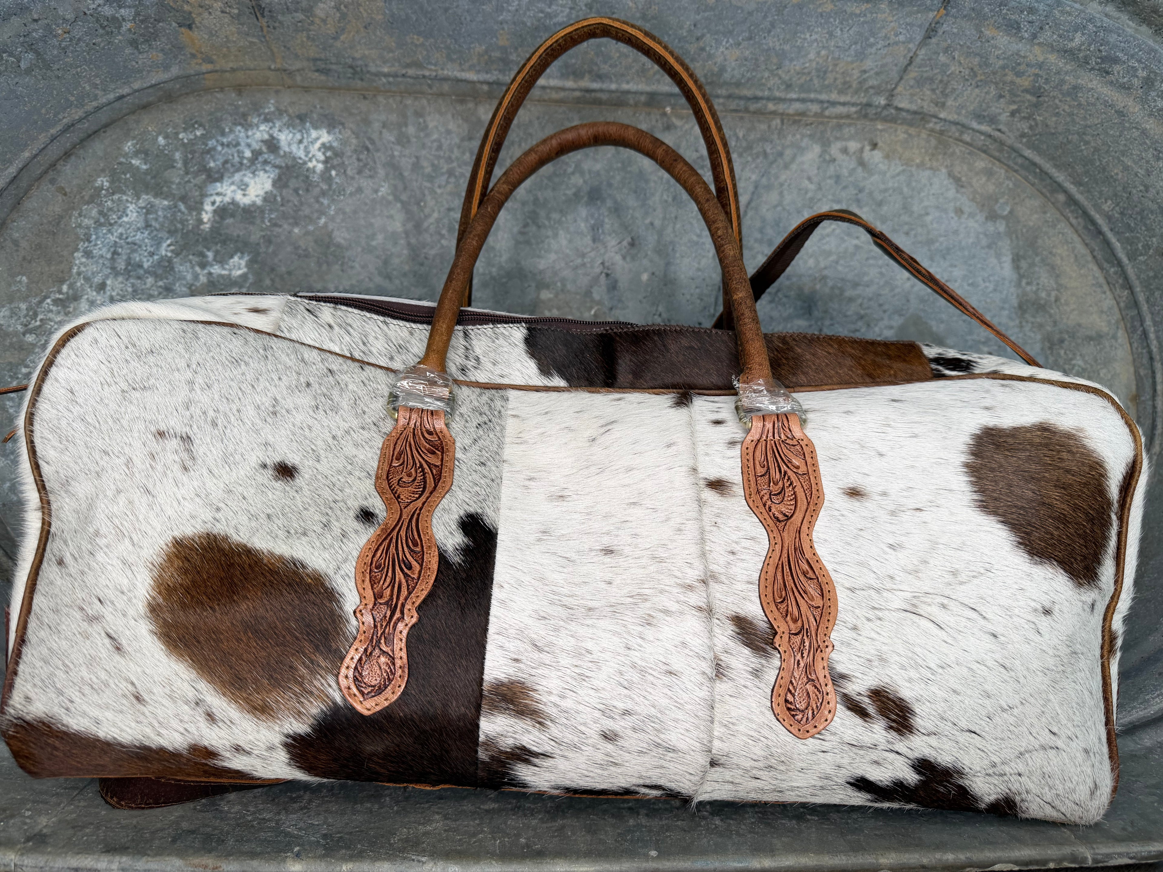 Cowhide Weekender Bag