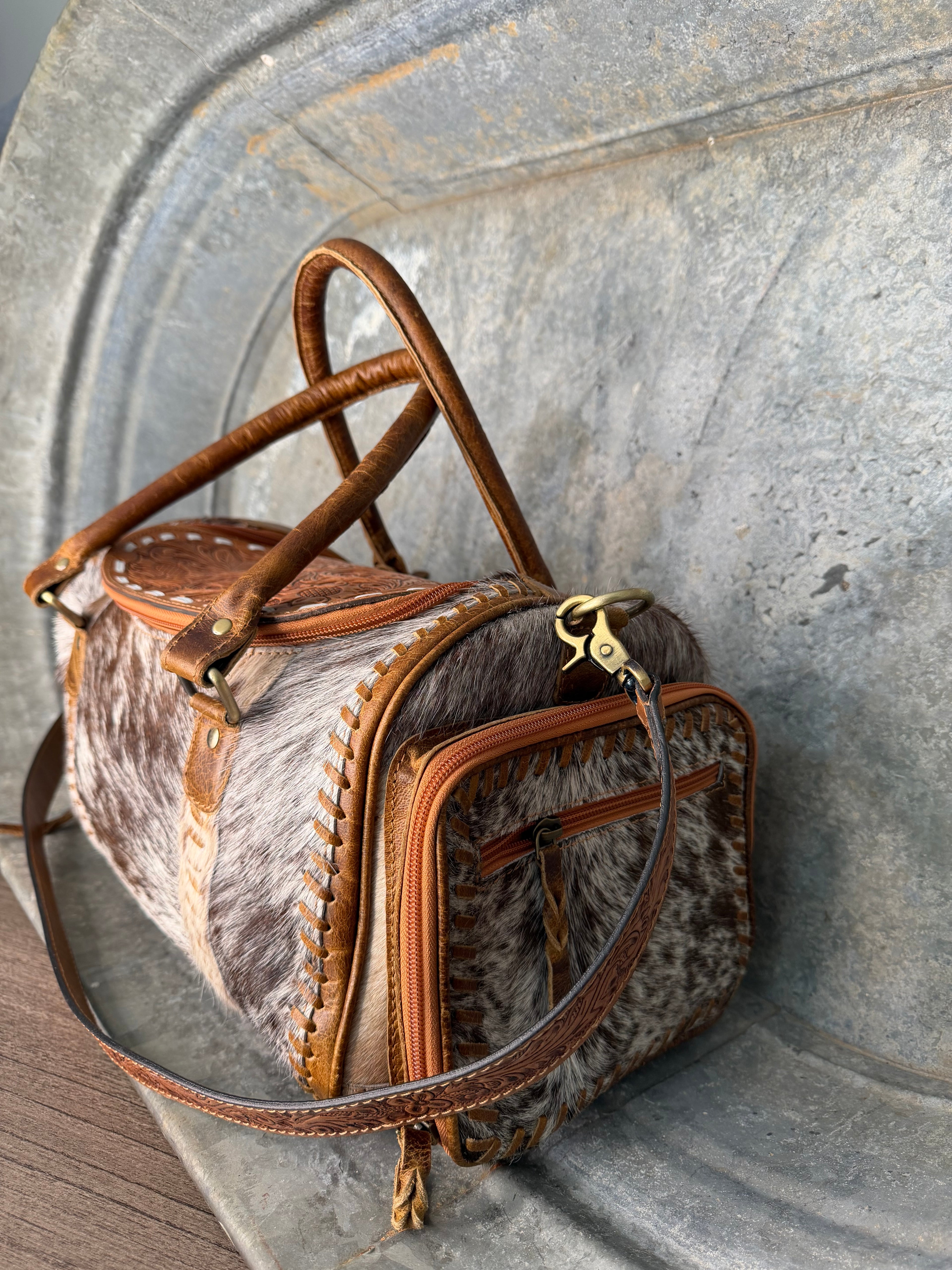 Cowhide Duffle Bag