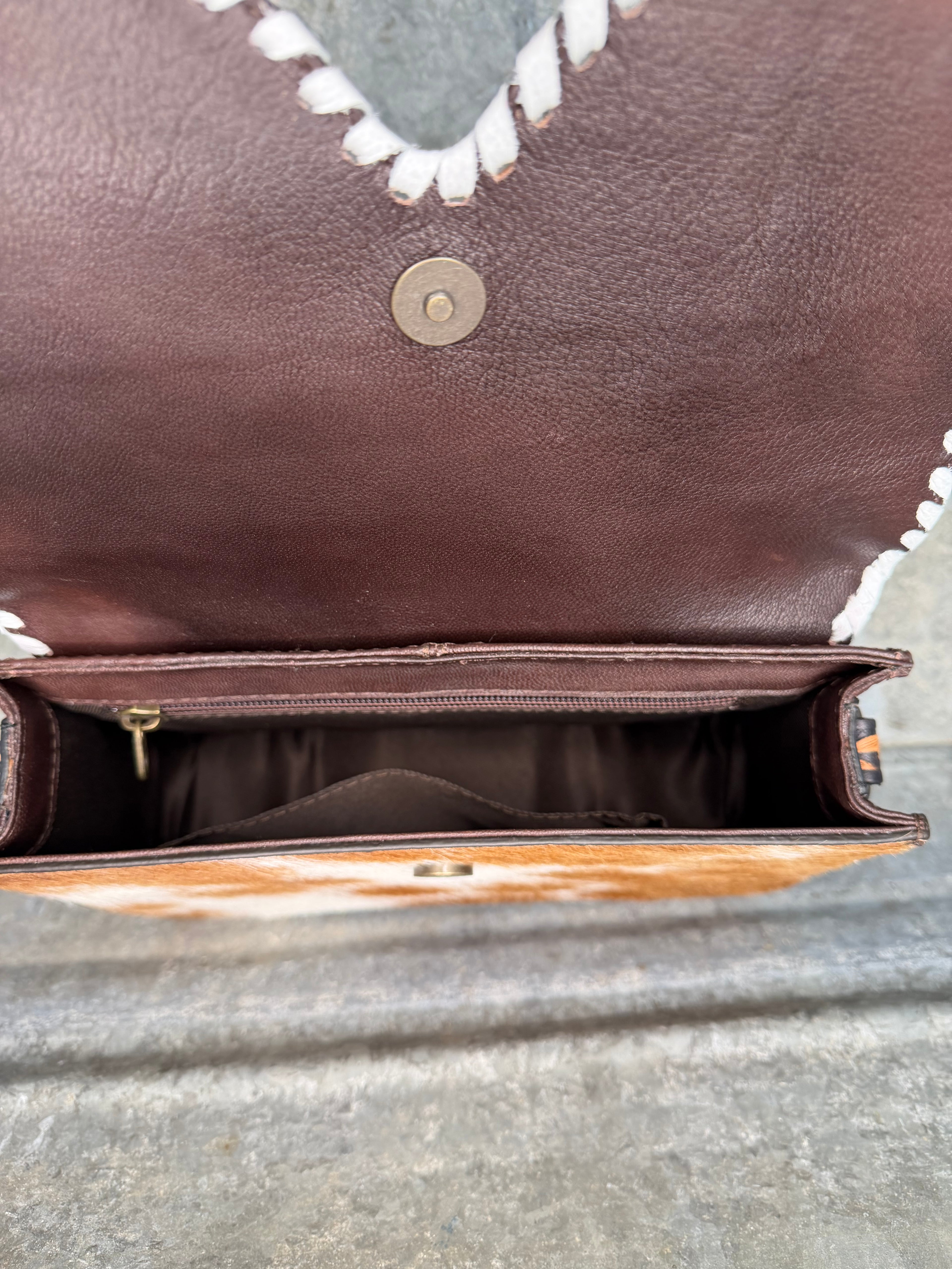 Sunflower Tooled Cowhide Crossbody