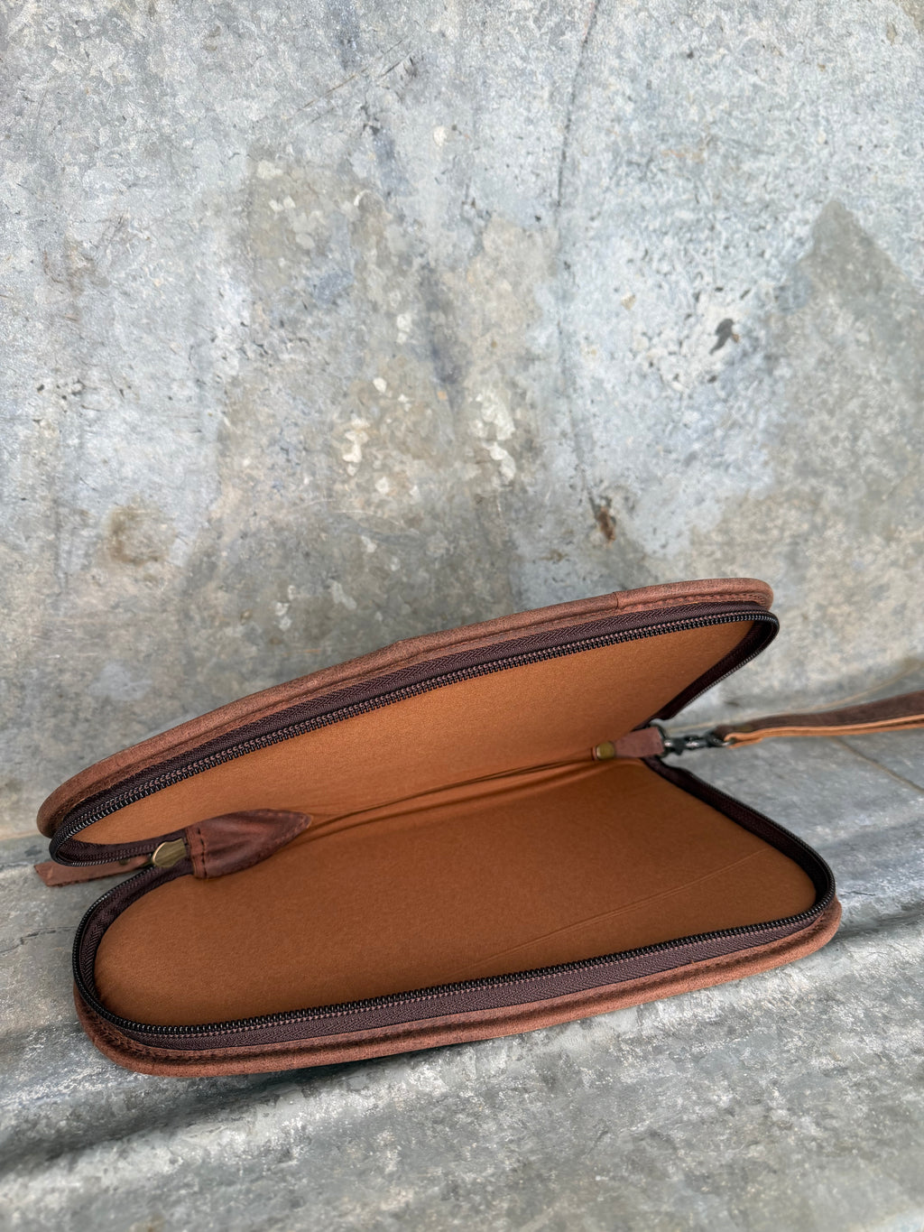 Western Tooled Leather Pistol Case