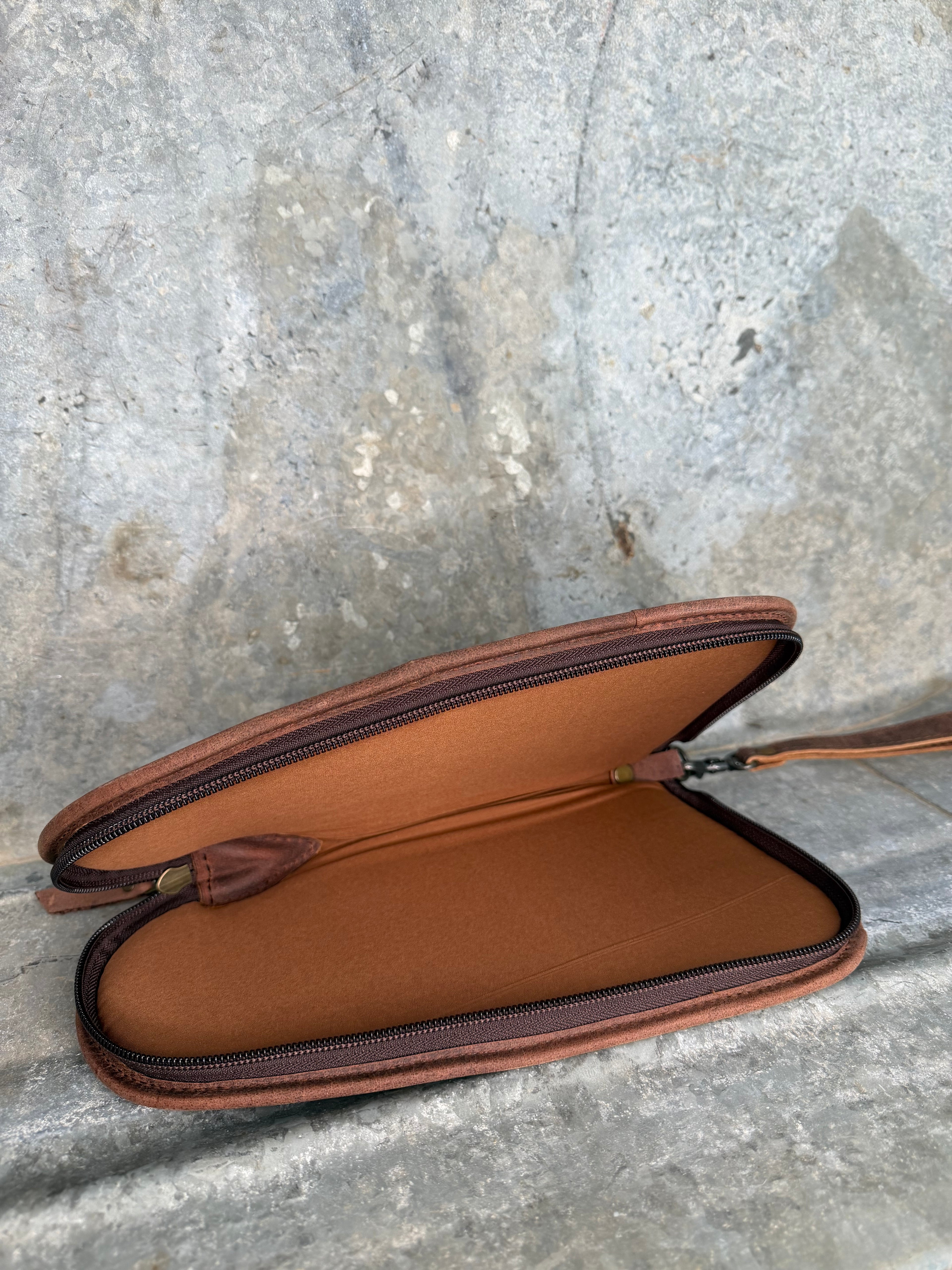 Western Tooled Leather Pistol Case