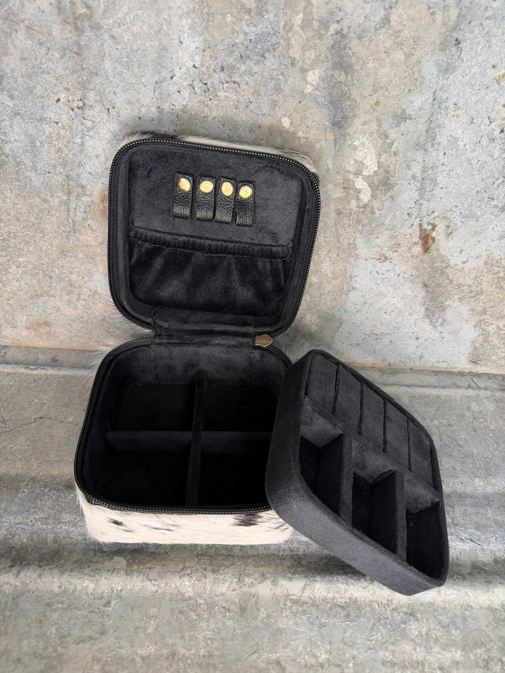 Cowhide Jewelry Travel Case (Hard Shell)