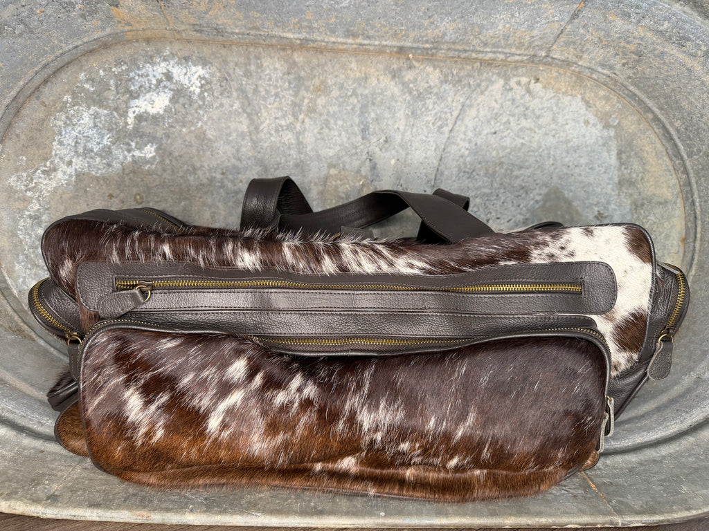 Cowhide 2 Compartment Travel Bag
