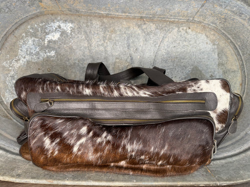 Cowhide 2 Compartment Travel Bag