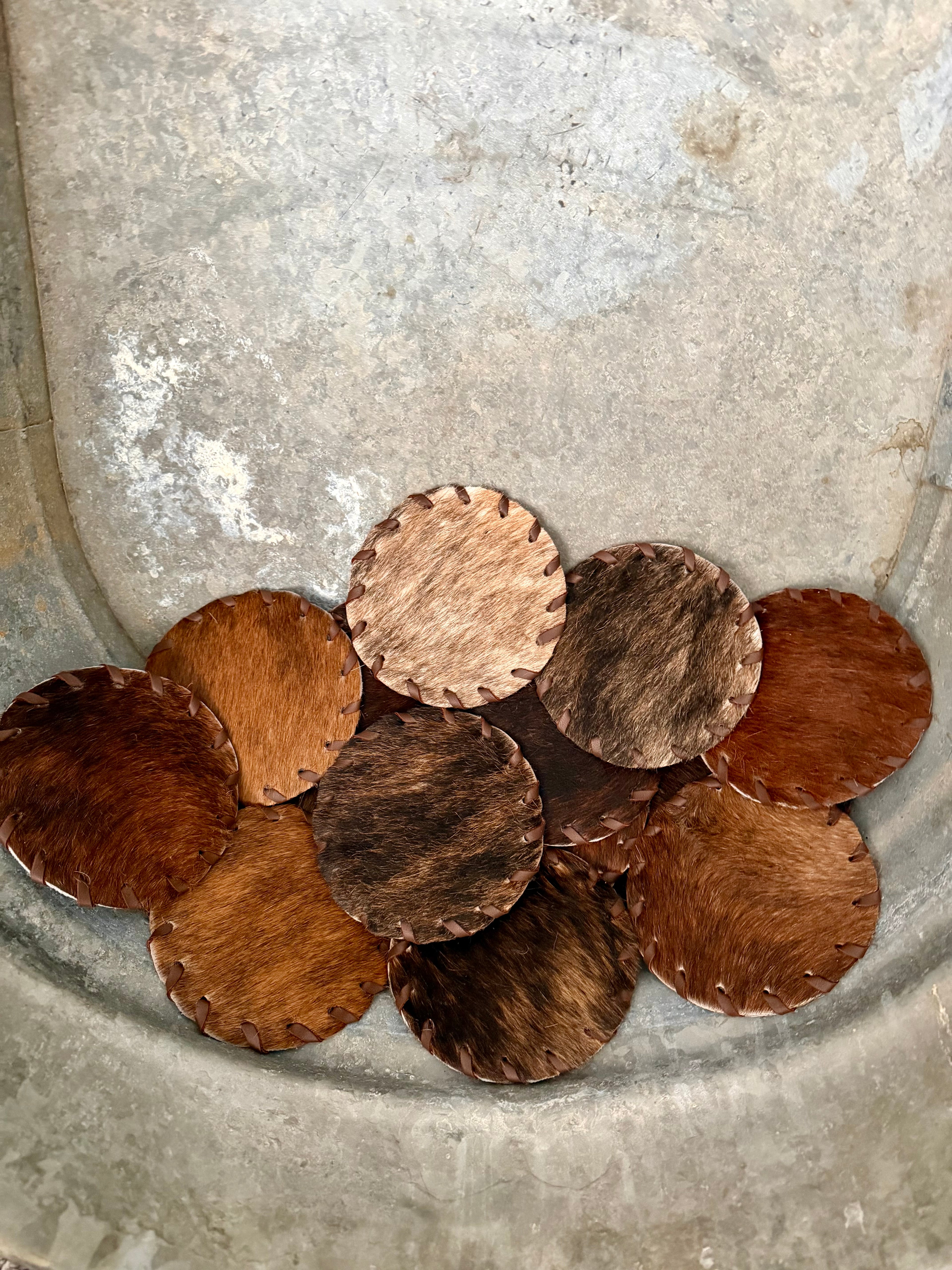 Cowhide Coaster