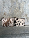 Cowhide & Embossed Leather Coin Purse