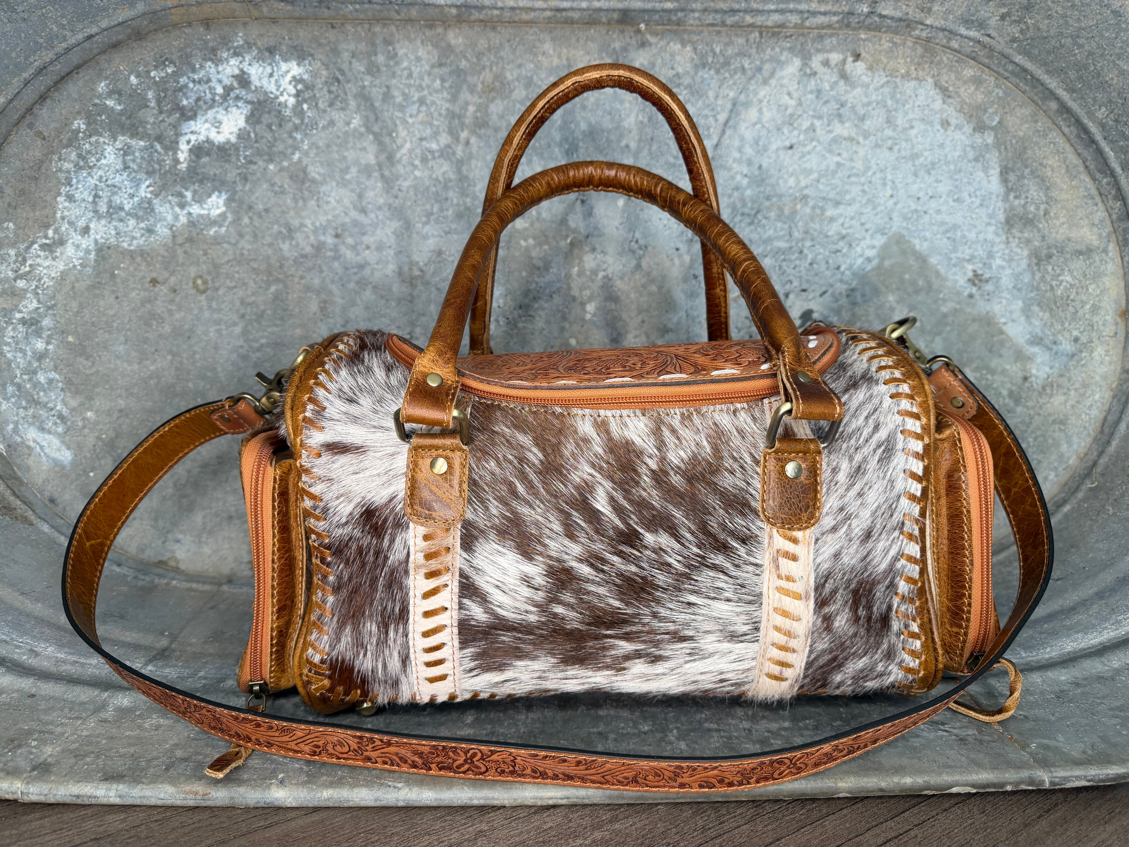 Cowhide Duffle Bag