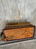 Tooled Leather Travel Toiletry Bag