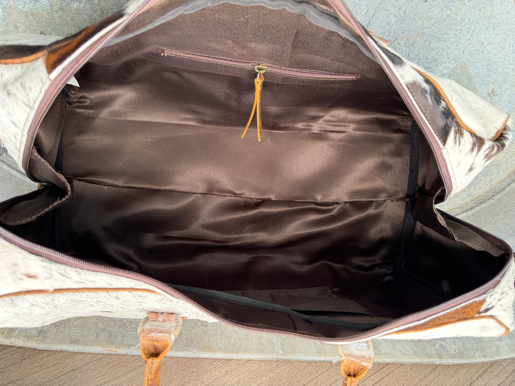 Cowhide Weekender Bag