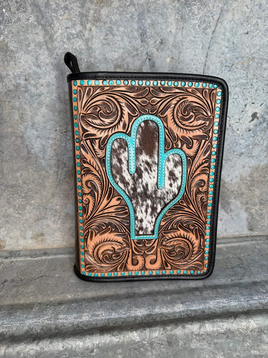 Tooled and Cowhide Bible/Book Cover