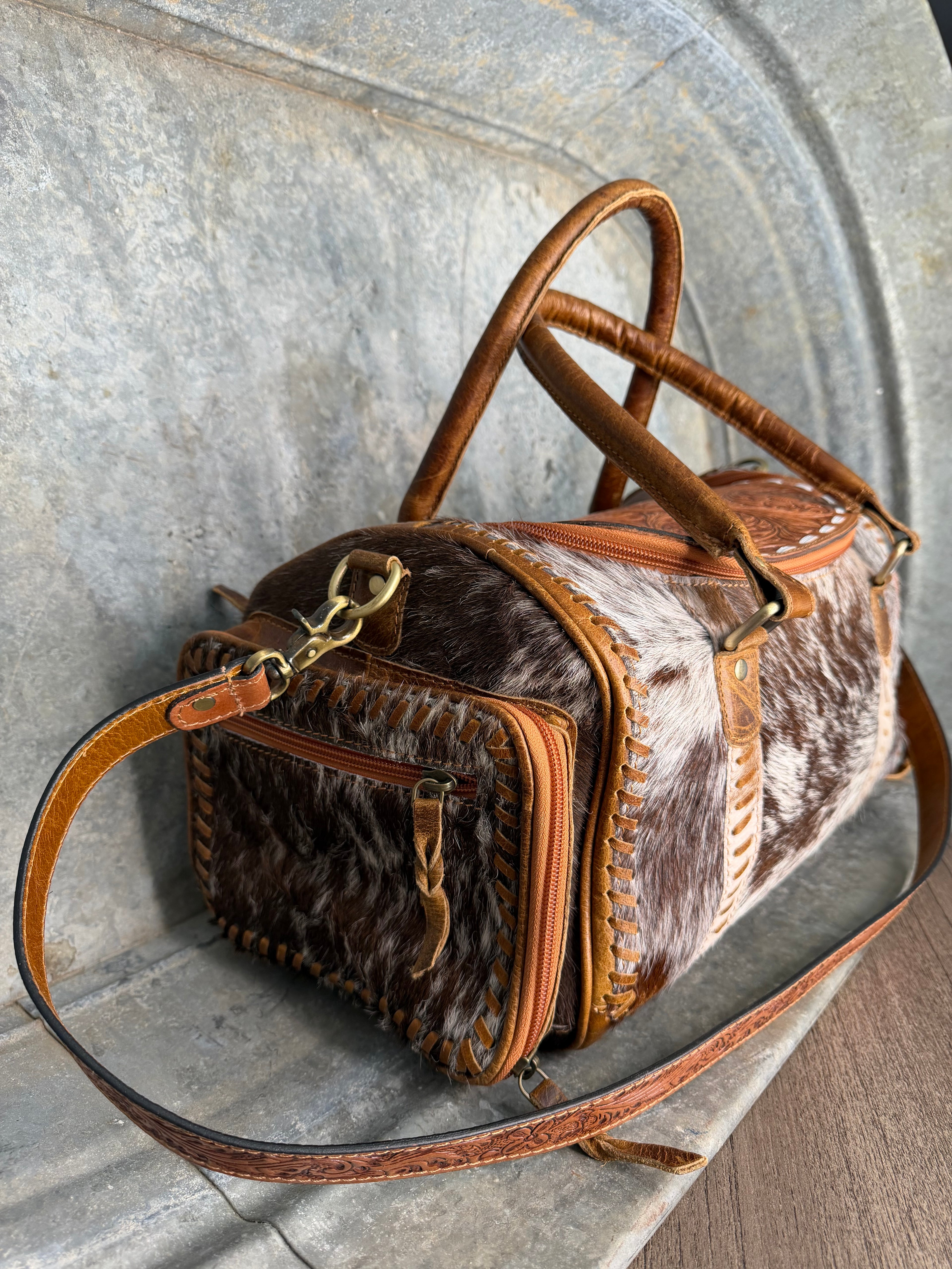 Cowhide Duffle Bag