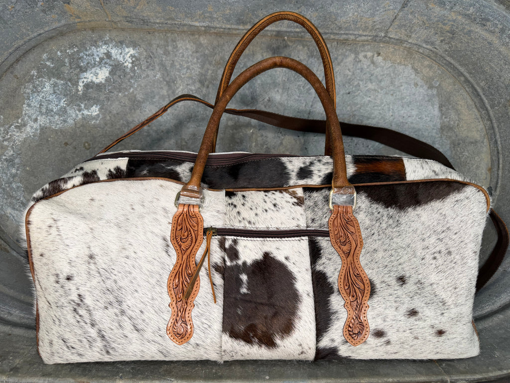 Cowhide Weekender Bag