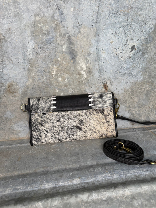 Black Cowhide Wallet/Crossbody