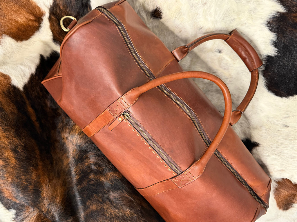 Full Grain Leather Duffel Bag