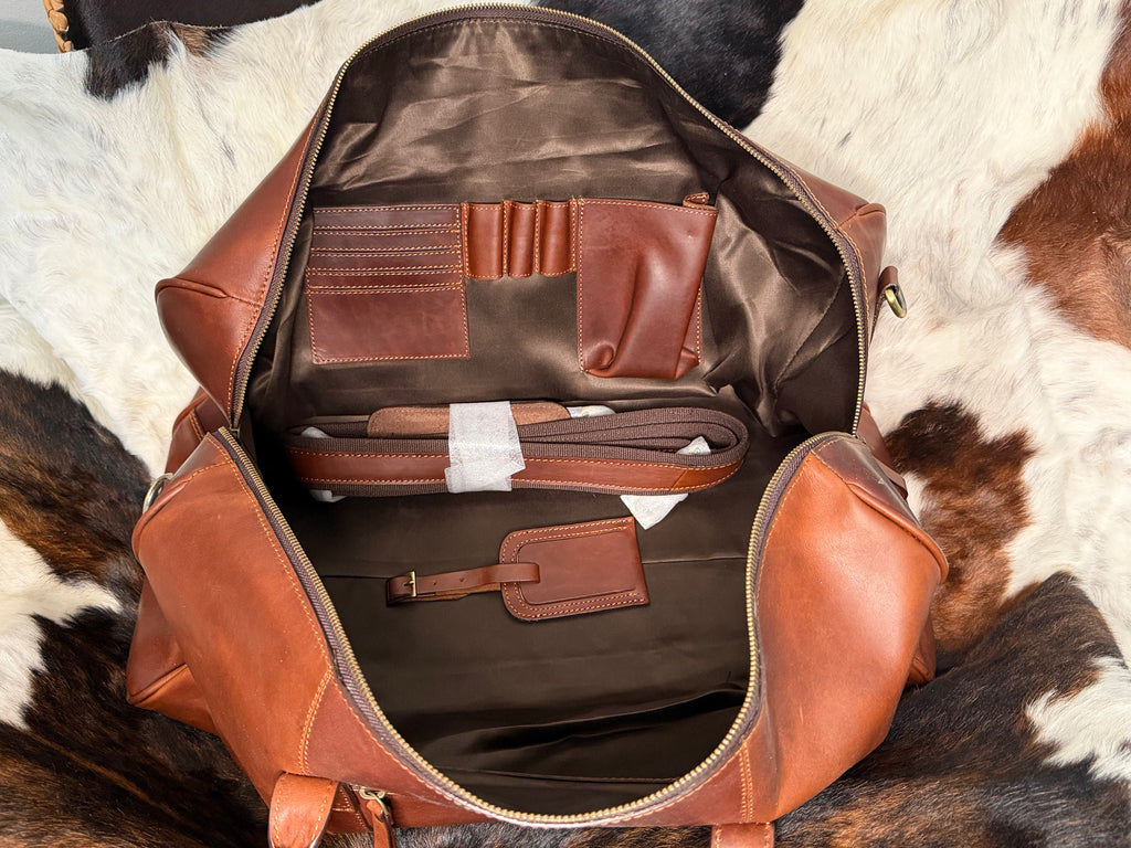 Full Grain Leather Duffel Bag