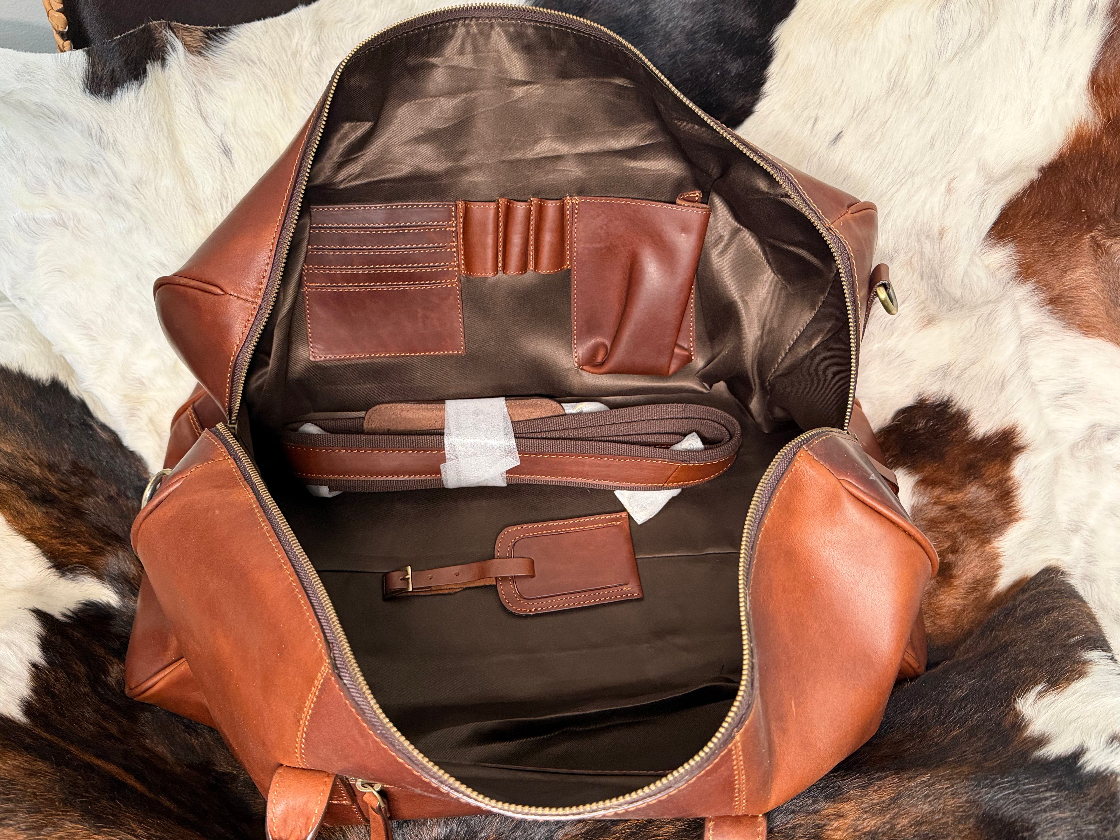 Full Grain Leather Duffel Bag